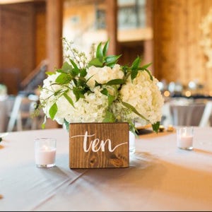 Rustic Wedding Table Numbers Rustic Wedding Decor Wooden Table Numbers Table Numbers Wedding Decor Spring Wedding Winter Wedding image 2