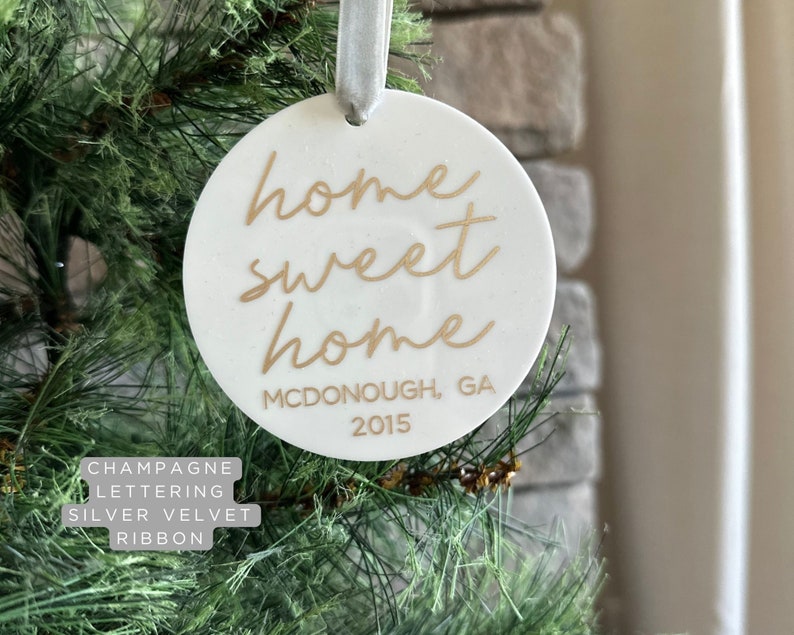 Home Sweet Home 2023 Acrylic Ornament Gift Box Included New Home Ornament Housewarming Gift Realtor Christmas Gift image 2