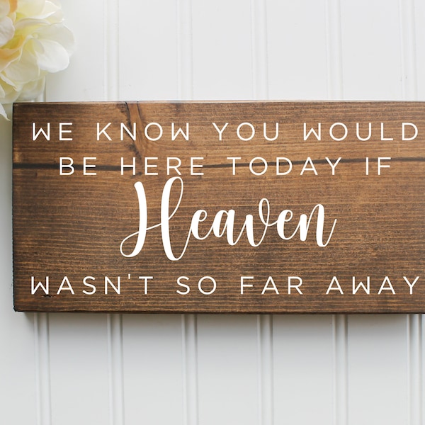 If Heaven Wasn't so Far Away - Etsy