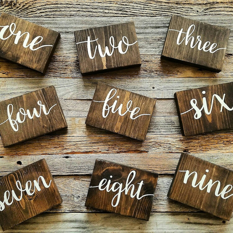 Rustic Wedding Table Numbers Rustic Wedding Decor Wooden Table Numbers Table Numbers Wedding Decor Spring Wedding Winter Wedding Bild 4