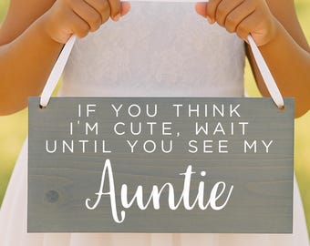 Personalized Ring Bearer Wedding Sign: Modern Gray Wood Aisle Decor