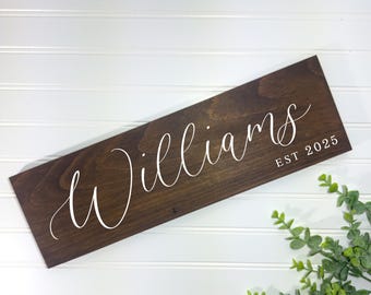 Personalized Wedding Gift: Last Name Sign