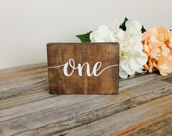 Rustic Wedding Table Numbers: Reception Decor