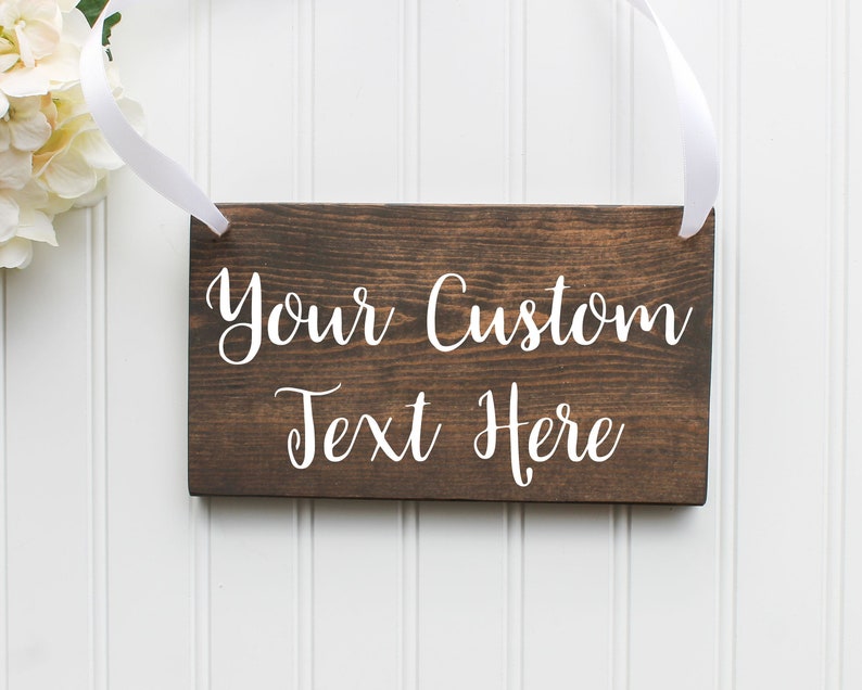 Custom Wooden Sign Custom Ring Bearer Sign Flower Girl Rustic Wedding Decor Wooden Wedding Decor Custom Wedding Sign Summer Wedding image 1