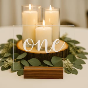 Acrylic Wedding Table Numbers: Modern Minimalist Reception Decor