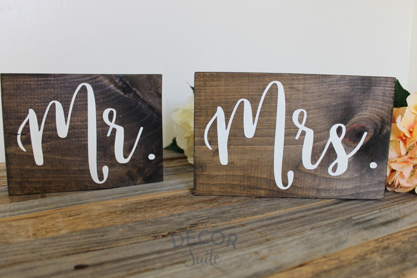 Mr and Mrs Wooden Sign Sweetheart Table Signs Rustic Wedding | Etsy