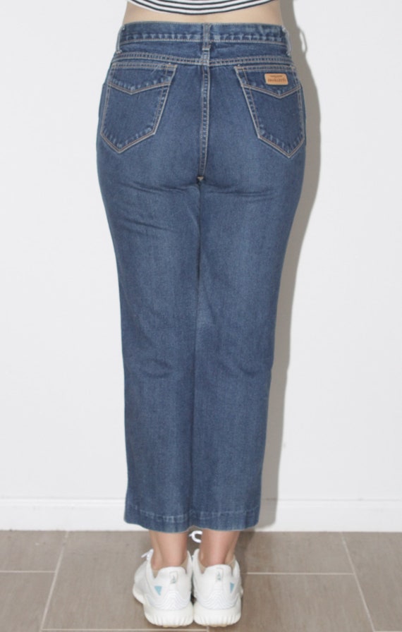 Vintage 1980's Rigolletto High Waist Denim Blue J… - image 4