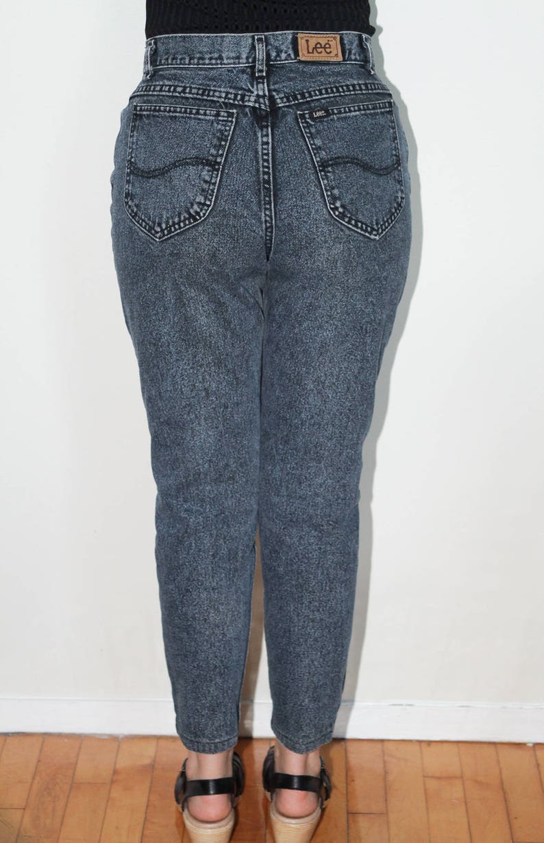 Vintage LEE Jeans Dark Blue Denim 90s High Waisted image 3