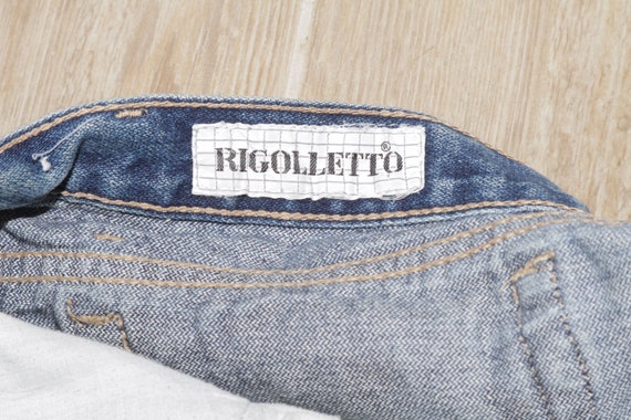 Vintage 1980's Rigolletto High Waist Denim Blue J… - image 6