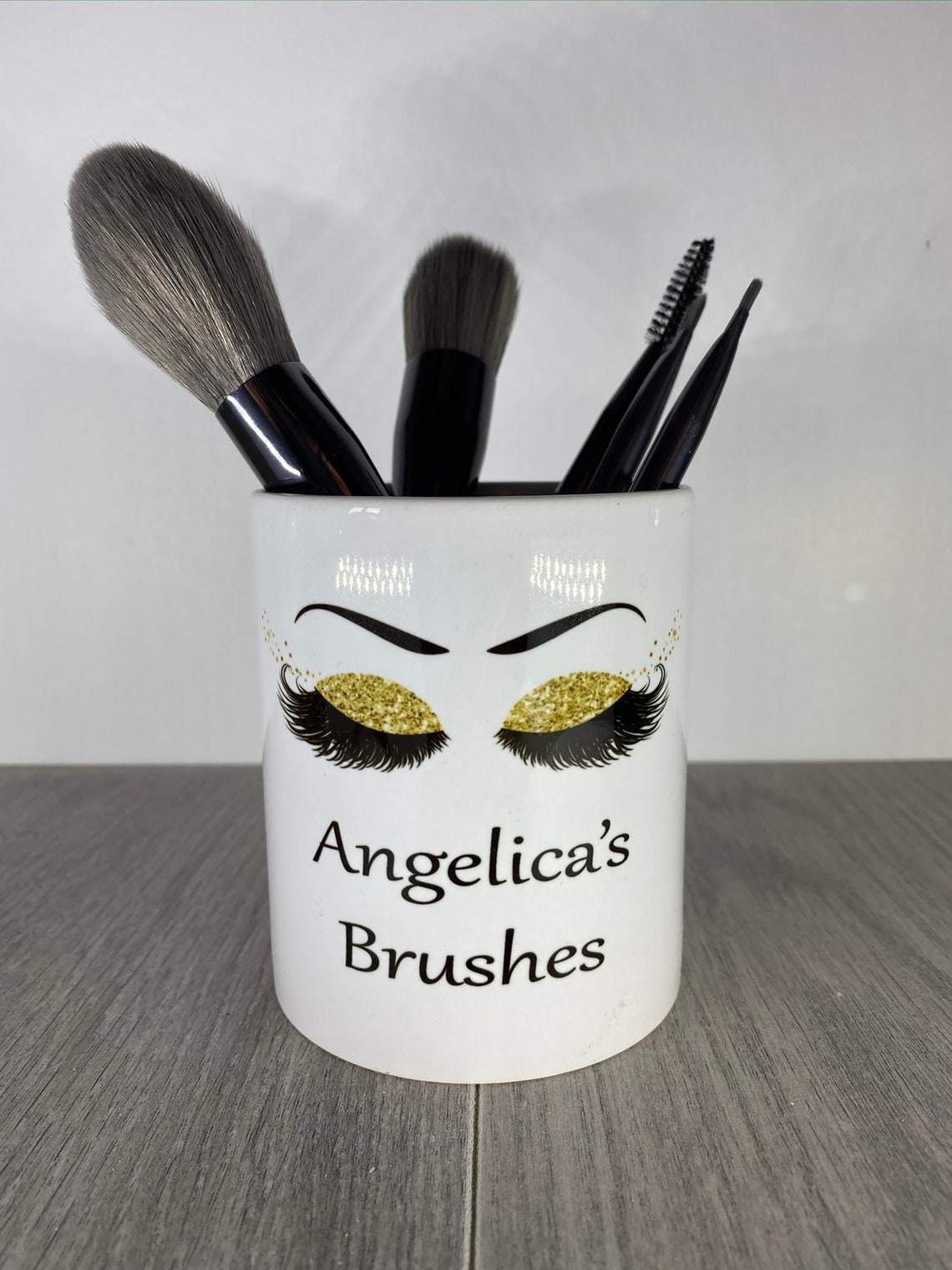 Eyelash brushes Storage Pot MakeUp Pot Personalised Gift Etsy