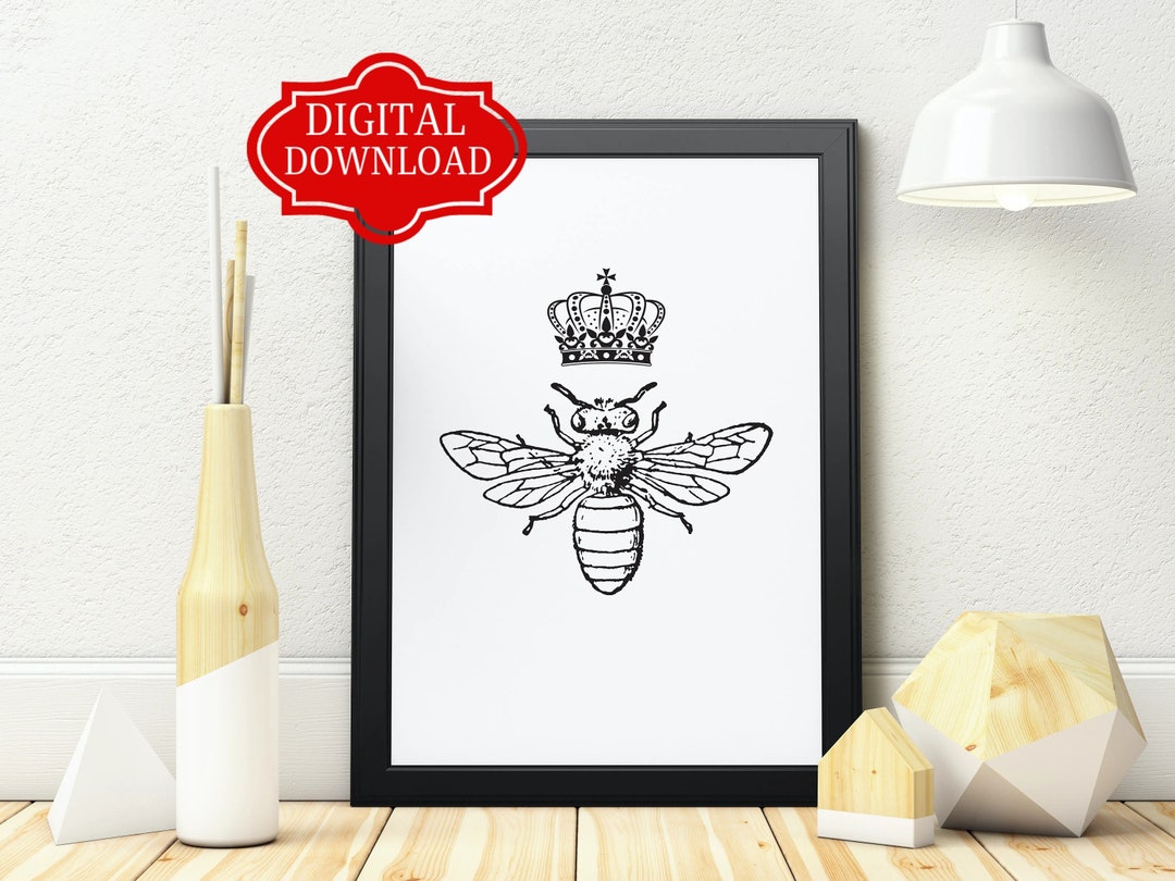 Queen Bee Printable Art - Etsy