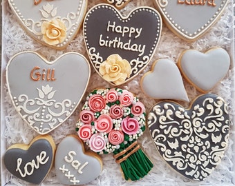 Personalised gift / Birthday Gift / Bespoke cookies / Personalised biscuits / Unique gift / Homemade cookies / Handmade cookies / Birthday