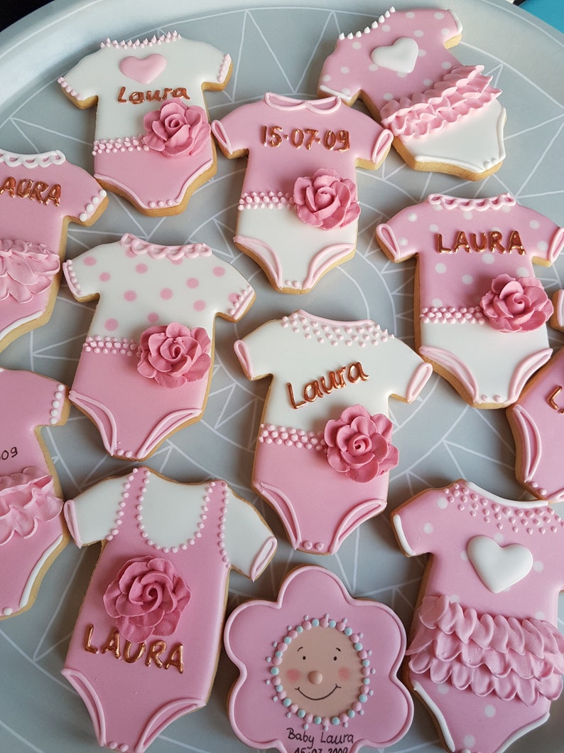 10 Baby Shower Cookies / Baby Girl Cookie/ Party Cookies / 10 Etsy UK