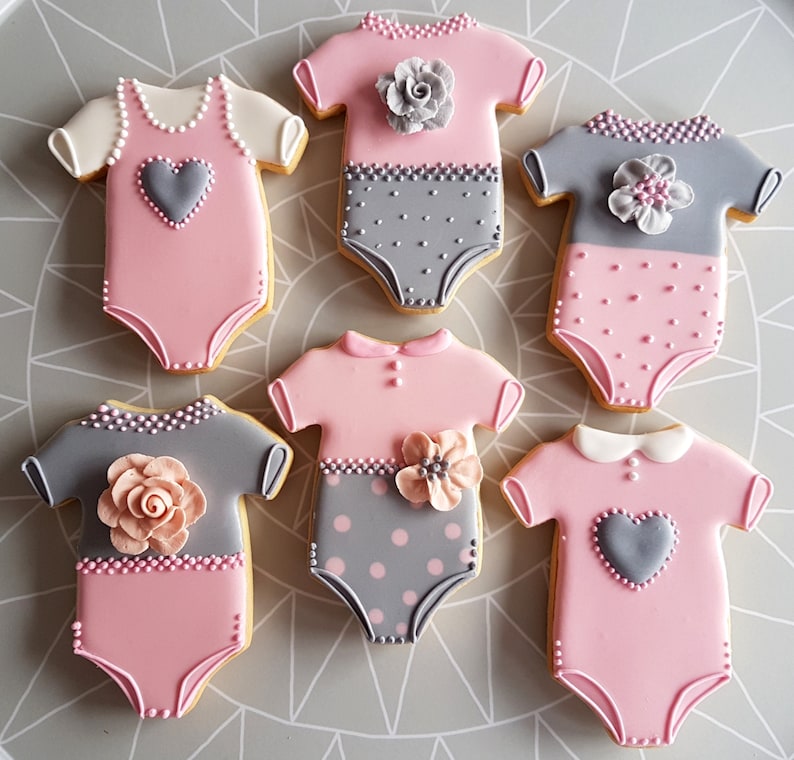 10 Baby Shower Cookies / Baby Girl Cookie/ Party Cookies / 10 Etsy UK