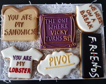 Friends / Friends TV show / Personalised cookies / Bespoke cookies / Gift box / Friends gift/ Personalised gift / bespoke gift / Friends