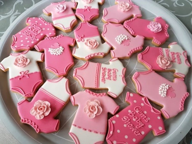10 Baby Shower Cookies / Baby Girl Cookie/ Party Cookies / 10 Etsy UK