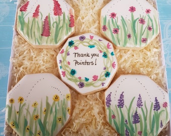 Hand-Painted Vanilla Cookies/ Easter gift / Mother's Day gift box / Birthday Gift / Homemade biscuits/ Thank you gift box / Painted cookies
