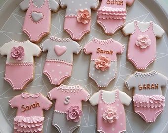10 Baby Shower Cookies/ Hand Decorated Royal Icing Biscuits/ Favours / Baby biscuits/ Bespoke cookies/ Party favours