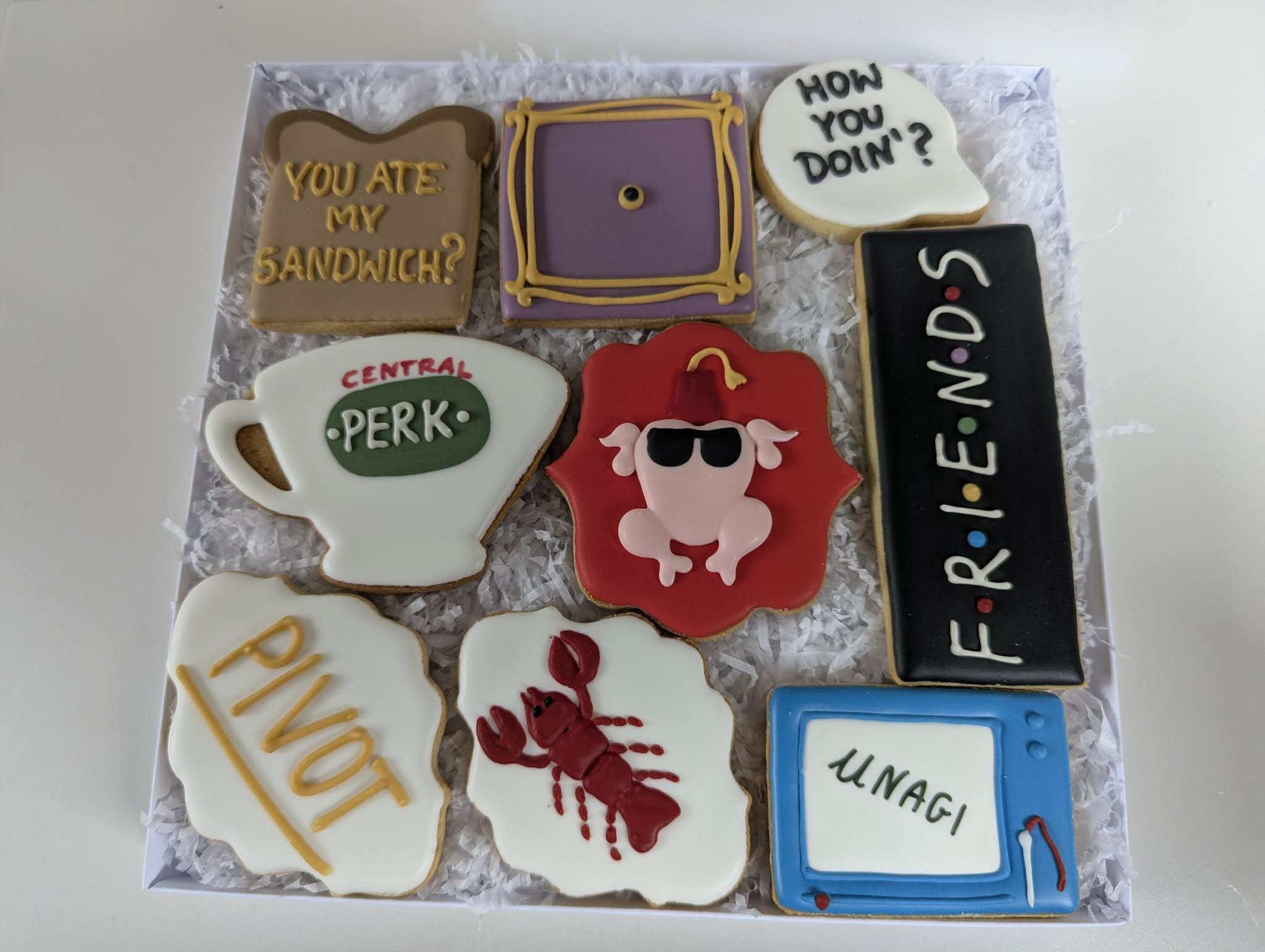 Friends TV Show Cookies /gift Box/ Personalised Biscuits/ Bespoke
