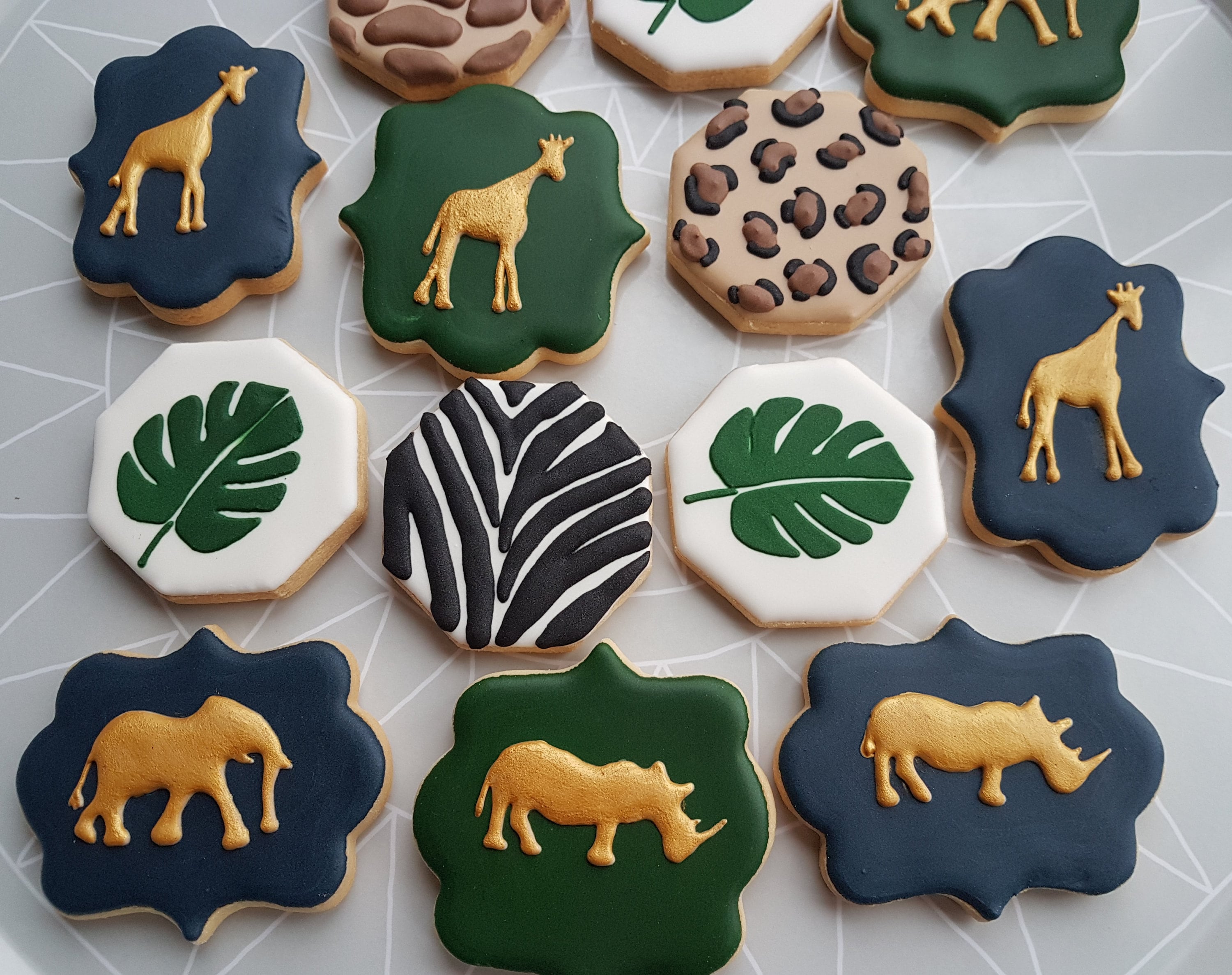 10 Jungle Theme Iced Biscuits/ Safari Themed Cookies / 10 Baby Etsy UK