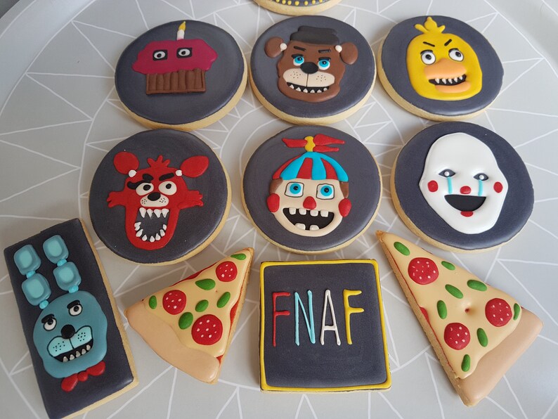 Five Nights at Freddy's Themed Cookies / 10 Iced Cookies / Etsy