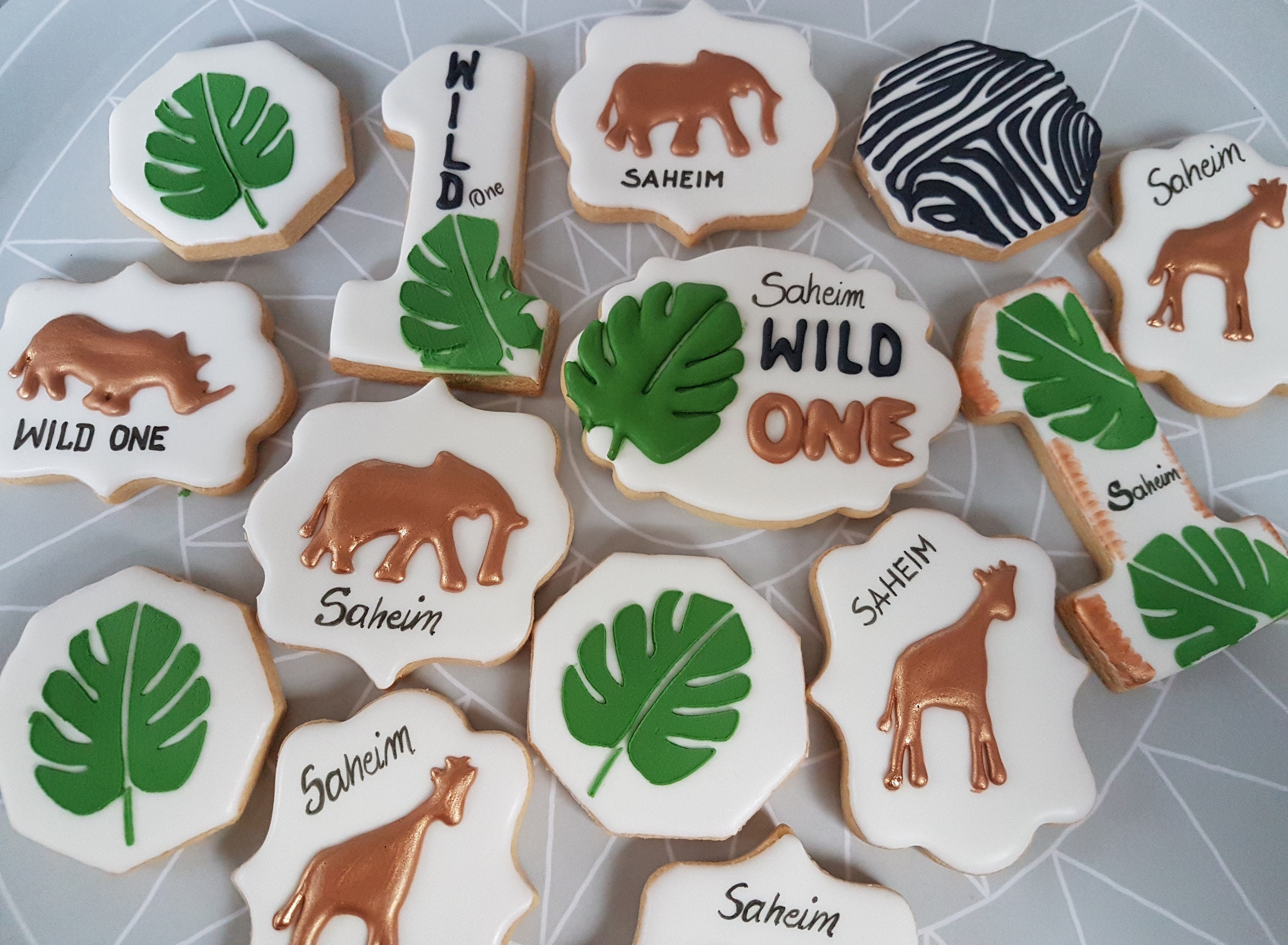 10 Jungle Theme Iced Biscuits/ Safari Themed Cookies / 10 Baby Etsy UK