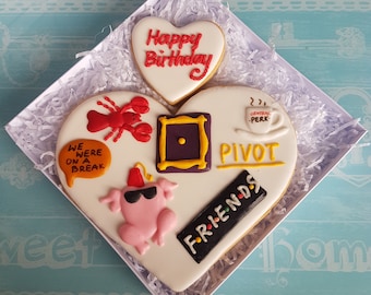 Friends themed Giant Cookie/ Bespoke Birthday Gift/ Thank you gift/ Personalised cookies