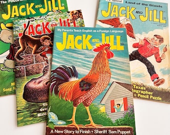 Vintage Jack and Jill Magazines, Children's Learning, 1960s and 1970s