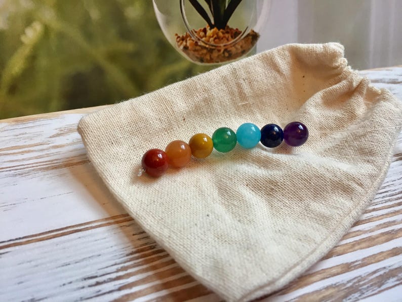 Chakra Beads 7 Bead Set Chakra Stones 8mm Round Healing Etsy