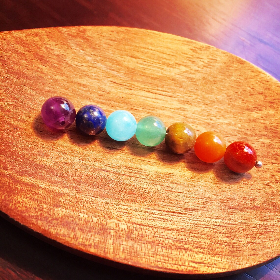 Chakra Beads 7 Pc Set 8mm Round Chakra Stones Healing Etsy