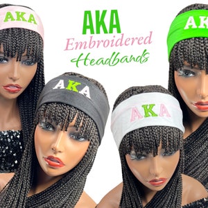 AKA headband, Alpha Kappa Alpha Pink And Green Headband. Alpha Kappa Alpha, Fraternity and Sorority Headband.