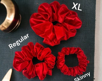 Satin Scrunchies, red srunchies, scrunchies, hairband, ponytail band, Elastics Scrunchies