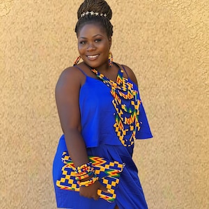 Ankara Necklace, African jewelry, Bib Necklace, african print, Ankara, kente,African Bib Necklace,Equallyrooted, Ballu Statement Necklace,
