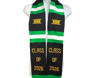 Handwoven Nigeria Graduation Stole, Class of 2026, African Roots