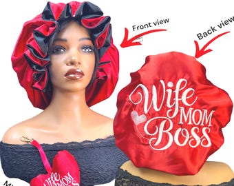 Sleeping Bonnet, satin bonnet, mothers day gift, Double layer Bonnet