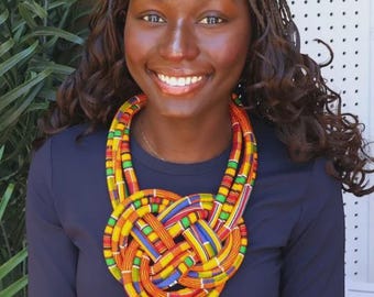 3 Rows Twisted Rope Necklace,