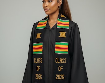 Class of 2026 Authentic Handwoven Kente Graduation Stole