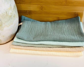 Hand-Dyed Double Gauze Burp Cloth Lovey | Reversible Cotton Baby Blanket