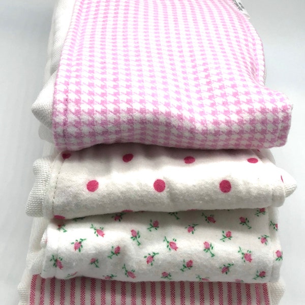 Pink Flannel Baby Cloth Diaper | mix n match baby diapers | cloth diaper burp cloths | baby girl AIO | super soft burp cloth diapers