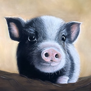 Hand drawn Original Artwork - Pig