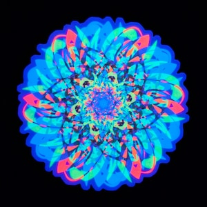 Global - UV Temporary Tattoo Blacklight Reactive Neon Fluorescent Mandala