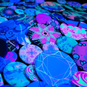 Blacklight Badge Buttons
