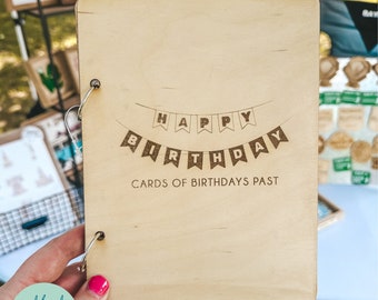 Glowforge Happy Birthday Card Holder SVG – Keepsake File (Digital Download)