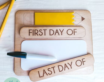 First & Last Day of School Sign SVG – Glowforge Laser Cut File (Digital Download)