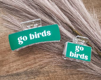 Philly Birds Claw Clip for Hair -  Mom & Mini Clip - Eagles Accessories - Football Hair Clips