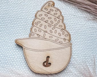 Ice Cream Helmet Wood Magnet - Phillies Ice Cream - It's a Philly Thing - Funny Philadelphia Magnet - Philly Refrigerator Magnet