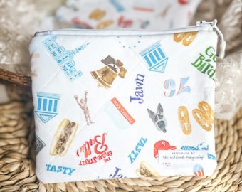 It's a Philly Thing Medium Pouch - Make up Pouch - Travel Pouch - Accessory Pouch - Philly Icons - Gifts for Her