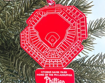 Phillies - Philadelphia Baseball Stadium Ornament - Philly Ornament - Philly Sport Ornament - Engraved Ornament - Stadium Christmas Gift