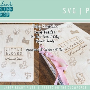 SVG - porte-cartes souvenir de bébé - carte de baby shower - fichier laser SVG Glowforge - fichier de coupe CNC - téléchargement numérique