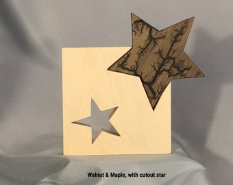 Star Stands  / Fractal Burning / Lichtenberg Figures / Home Decor / American Made / Gift for Her / Holiday Decor